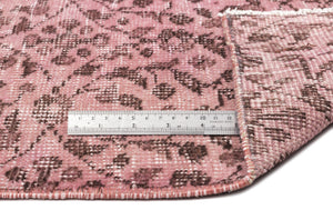 Pink Over Dyed Vintage Rug 5'2'' x 8'4'' ft 157 x 253 cm