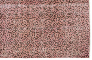 Pink Over Dyed Vintage Rug 5'2'' x 8'4'' ft 157 x 253 cm