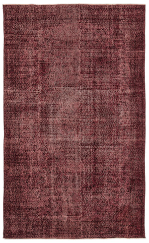 Red Over Dyed Vintage Rug 5'5'' x 8'10'' ft 164 x 270 cm