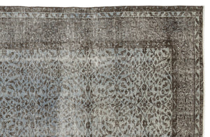 Blue Over Dyed Vintage Rug 5'10'' x 9'9'' ft 179 x 297 cm