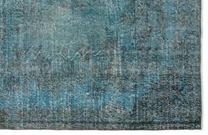 Turquoise Over Dyed Vintage Rug 6'1'' x 10'2'' ft 185 x 309 cm