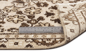 Beige Over Dyed Vintage Rug 5'7'' x 9'9'' ft 169 x 298 cm