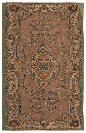 Naturel Over Dyed Vintage Rug 5'7'' x 8'10'' ft 170 x 268 cm