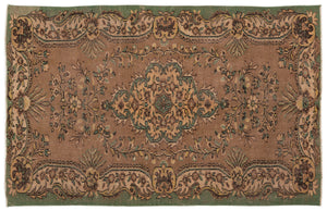 Naturel Over Dyed Vintage Rug 5'7'' x 8'10'' ft 170 x 268 cm
