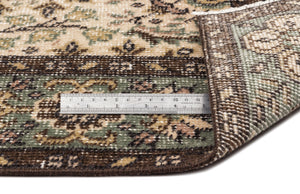 Naturel Over Dyed Vintage Rug 4'4'' x 7'11'' ft 132 x 242 cm