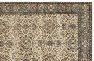 Naturel Over Dyed Vintage Rug 4'4'' x 7'11'' ft 132 x 242 cm