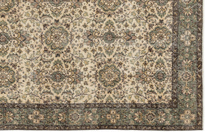 Naturel Over Dyed Vintage Rug 4'4'' x 7'11'' ft 132 x 242 cm