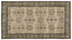 Naturel Over Dyed Vintage Rug 4'4'' x 7'11'' ft 132 x 242 cm