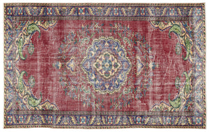 Naturel Over Dyed Vintage Rug 5'10'' x 9'5'' ft 177 x 286 cm