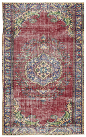 Naturel Over Dyed Vintage Rug 5'10'' x 9'5'' ft 177 x 286 cm