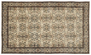 Naturel Over Dyed Vintage Rug 5'3'' x 8'10'' ft 160 x 270 cm
