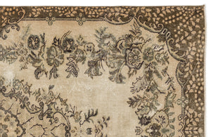 Naturel Over Dyed Vintage Rug 5'7'' x 9'1'' ft 170 x 276 cm