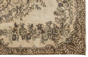 Naturel Over Dyed Vintage Rug 5'7'' x 9'1'' ft 170 x 276 cm