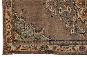 Naturel Over Dyed Vintage Rug 5'6'' x 9'3'' ft 167 x 281 cm