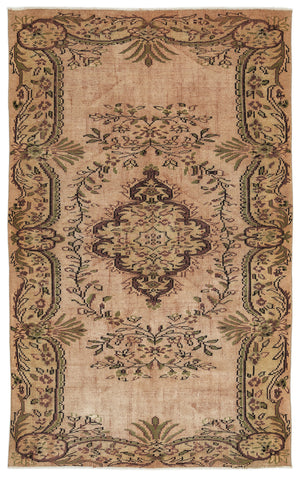 Naturel Over Dyed Vintage Rug 5'4'' x 8'9'' ft 163 x 266 cm