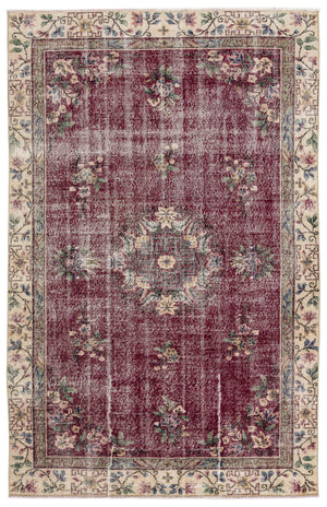 Naturel Over Dyed Vintage Rug 5'6'' x 8'6'' ft 168 x 260 cm