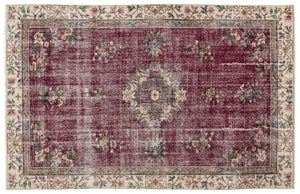 Naturel Over Dyed Vintage Rug 5'6'' x 8'6'' ft 168 x 260 cm