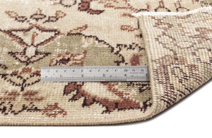 Beige Over Dyed Vintage Rug 5'7'' x 8'10'' ft 169 x 268 cm