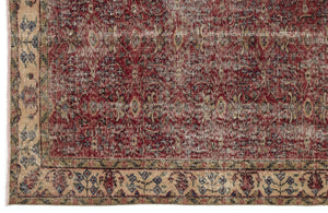 Naturel Over Dyed Vintage Rug 4'8'' x 8'1'' ft 142 x 247 cm