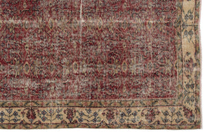 Naturel Over Dyed Vintage Rug 4'8'' x 8'1'' ft 142 x 247 cm