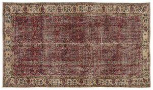 Naturel Over Dyed Vintage Rug 4'8'' x 8'1'' ft 142 x 247 cm
