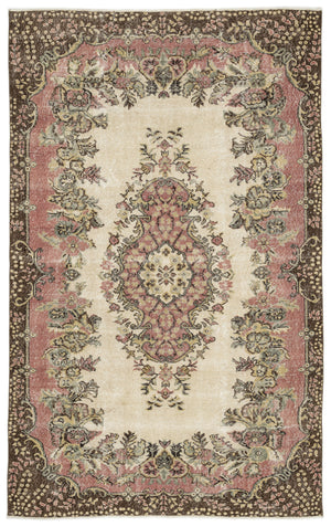Naturel Over Dyed Vintage Rug 5'6'' x 8'9'' ft 167 x 266 cm