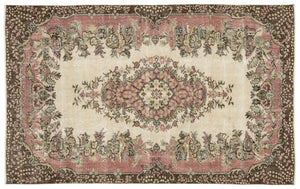 Naturel Over Dyed Vintage Rug 5'6'' x 8'9'' ft 167 x 266 cm