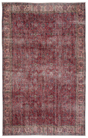 Naturel Over Dyed Vintage Rug 5'6'' x 8'10'' ft 168 x 268 cm