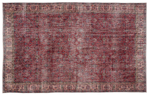Naturel Over Dyed Vintage Rug 5'6'' x 8'10'' ft 168 x 268 cm