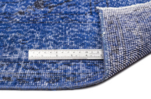 Blue Over Dyed Vintage Rug 6'9'' x 9'12'' ft 205 x 304 cm
