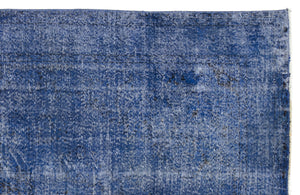 Blue Over Dyed Vintage Rug 6'9'' x 9'12'' ft 205 x 304 cm