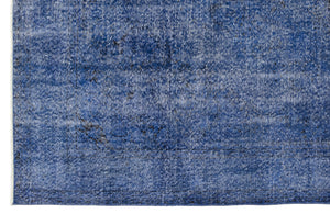 Blue Over Dyed Vintage Rug 6'9'' x 9'12'' ft 205 x 304 cm