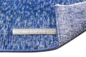 Blue Over Dyed Vintage Rug 6'7'' x 10'3'' ft 200 x 313 cm