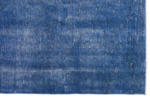 Blue Over Dyed Vintage Rug 6'7'' x 10'3'' ft 200 x 313 cm