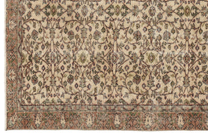 Naturel Over Dyed Vintage Rug 5'7'' x 9'0'' ft 169 x 275 cm