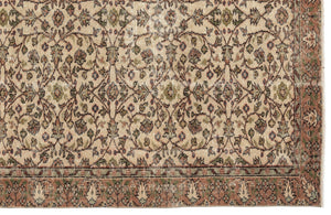 Naturel Over Dyed Vintage Rug 5'7'' x 9'0'' ft 169 x 275 cm