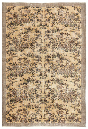 Naturel Over Dyed Vintage Rug 5'9'' x 8'6'' ft 175 x 258 cm