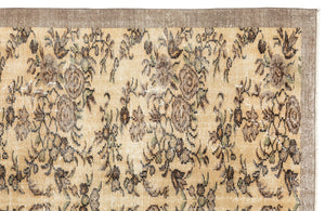 Naturel Over Dyed Vintage Rug 5'9'' x 8'6'' ft 175 x 258 cm
