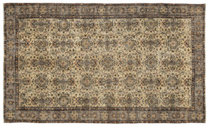 Naturel Over Dyed Vintage Rug 5'7'' x 9'5'' ft 170 x 287 cm