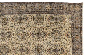 Naturel Over Dyed Vintage Rug 5'7'' x 9'5'' ft 170 x 287 cm