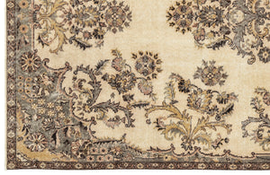 Beige Over Dyed Vintage Rug 5'5'' x 8'10'' ft 165 x 269 cm