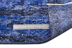 Blue Over Dyed Vintage Rug 5'11'' x 10'2'' ft 181 x 309 cm
