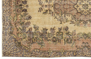Naturel Over Dyed Vintage Rug 5'8'' x 9'1'' ft 172 x 277 cm