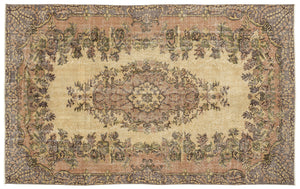 Naturel Over Dyed Vintage Rug 5'8'' x 9'1'' ft 172 x 277 cm