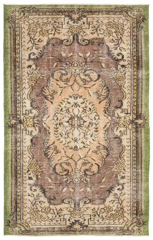 Naturel Over Dyed Vintage Rug 5'4'' x 8'6'' ft 163 x 260 cm