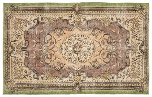 Naturel Over Dyed Vintage Rug 5'4'' x 8'6'' ft 163 x 260 cm