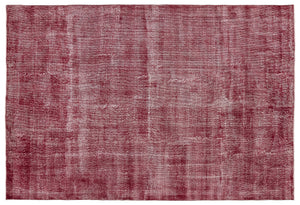 Red Over Dyed Vintage Rug 6'9'' x 10'1'' ft 205 x 307 cm