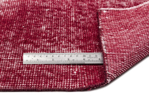 Red Over Dyed Vintage Rug 6'9'' x 10'1'' ft 205 x 307 cm