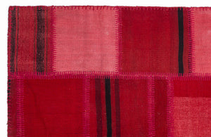 Mixed Over Dyed Kilim Patchwork Unique Rug 5'3'' x 7'7'' ft 160 x 230 cm