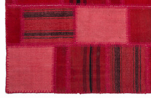 Mixed Over Dyed Kilim Patchwork Unique Rug 5'3'' x 7'7'' ft 160 x 230 cm